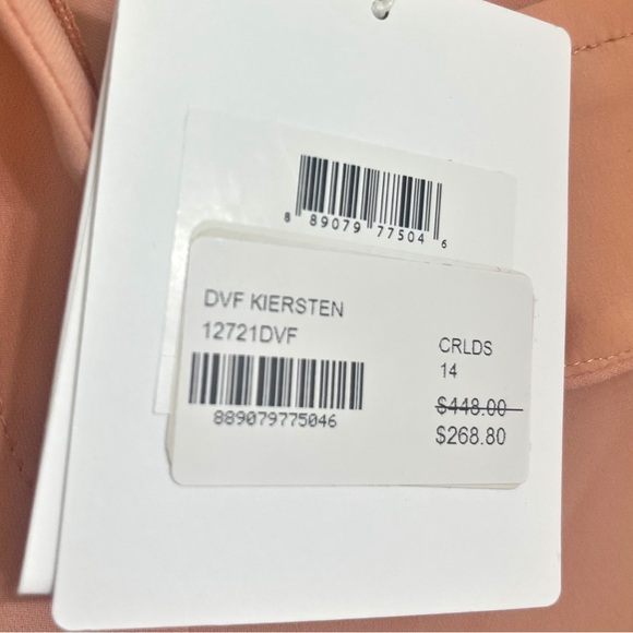 Diane Von Furstenberg Kiersten Coraldust Wide Leg Trousers Pant NWT Size 14 - Picture 5 of 10